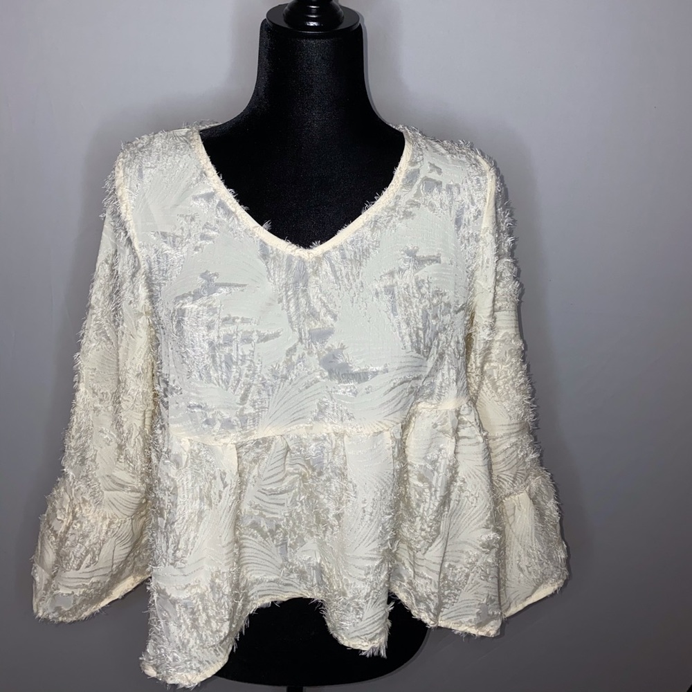 FINAL MARK-DOWN Cream High Low Top - Picture 5 of 6